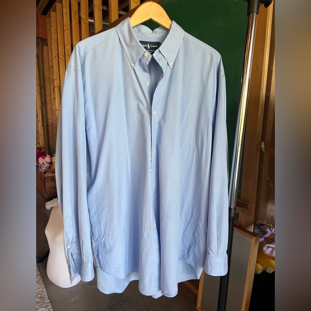 Ralph Lauren dress shirt. XL. Blue.